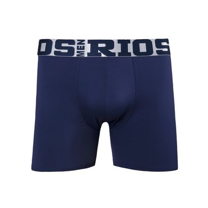Cueca Boxer Long Leg Poliamida Tamanho:P;Cor:Marinho