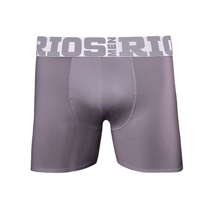 Cueca Boxer Long Leg Poliamida Tamanho:M;Cor:Chumbo