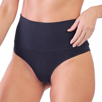 Cinta Cotton Fio Dental Tamanho:M;Cor:Preto
