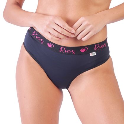 Cueca Feminina Poliamida Tamanho:Gg;Cor:Preto