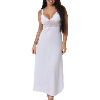 Camisola Longa Amamentação Tamanho:G;Cor:Branco