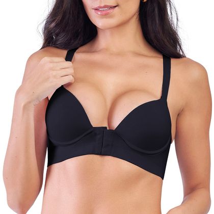 Sutiã Bojo Fecho Frontal Tamanho:GG;Cor:Preto